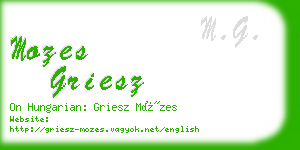 mozes griesz business card